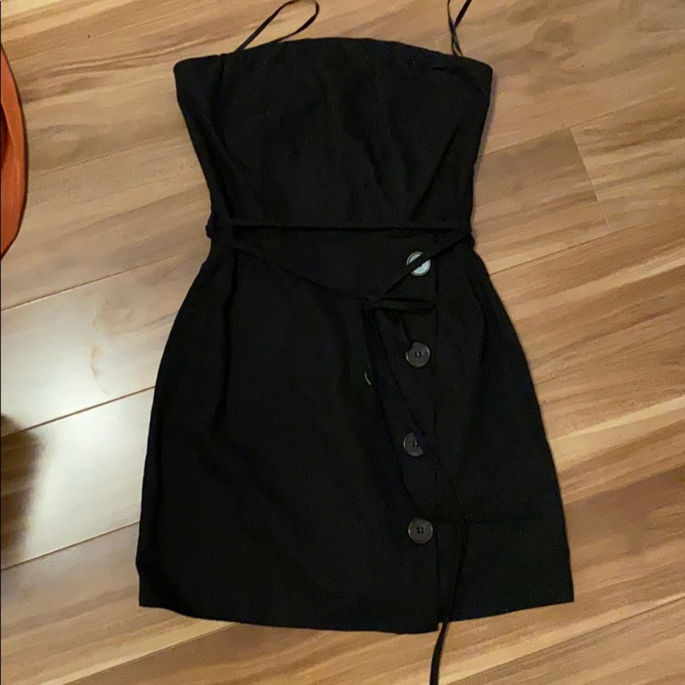 Princess Polly Strapless Mini Dress Buttons Sz 2